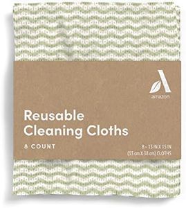 Amazon Aware All Purpose Cleaning Cloth, 8 Count, Pack of 1 Green, 13 x 15 Inch