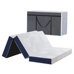 Hiimgo Folding Mattress, 15cm Double with Portable Pillow and Storage Bag, Memory Foam Mattress for Travel, Camping, Guest and Home(135x190x15cm)