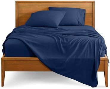 Bare Home Full XL Sheet Set - Kids Size - 1800 Microfiber Sheets (Full XL, Dark Blue)