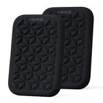 HONKID Elbow Rest for Desk, Elbow Pads for Office Home Games, Made of Soft & Breathable Memory Foam and Non-Slip Rubber Base, Easy Typing and Relieve Wrist Pain(2pcs, Black)