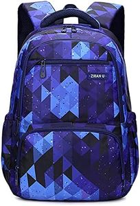 Kids Backpack for Boys Girls Nylon Elementary School Bags Durable Children Bookbags Casual Travel Back Pack Dark Blue Plaid