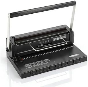 Dual Coil Binding Machine, 34 Hole, Punch 12 Sheets, Spiral Coil Book Machine, Labor Saving, with Sturdy Metal Construction