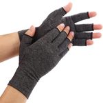 SVADISTHA Duerer Arthritis Gloves Women Men, Carpal Tunnel, Rheumatiod, Tendonitis, Fingerless Hand Thumb Compression Gloves, Black, M-1 Pair (Black)