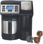 Hamilton Beach FlexBrew Trio 2-Way Coffee Maker, Compatible with K-Cup Pods or Grounds, Combo, Single Serve & Full 12c Thermal Pot, Black and Stainless – Fast Brewing