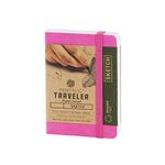 Pentalic 3" x 4" Pocket Sketchbook Traveler Journal, 160 Pages, Bright Pink