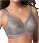 Playtex Women's 18 Hour Comfort Strap Wire Free Bra, Warm Steel,40DDD