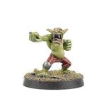 War World Gaming Gutrot Greenskins - Trasher the Lineman - 28mm Scale Fantasy Football Miniature Mini Figure Goblin for Blood Bowl, Paintable Collectible, Painting