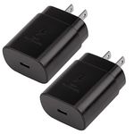 25W USB-C Super Fast Charging Wall Charger PD Type C Wall Plug Adapter Block for Samsung Galaxy S24 S23 /S22/S21/S20/Ultra/Puls/A54/A71/Note20/10, iPhone 15/14/13/12/11/Pro Max/iPad Pro (2 Pack)