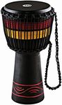 Meinl Percussion Style Djembe Drum, Hand Carved Mahogany — NOT Made in China — African Mali Weave Rope Tuning, 2-Year Warranty (ADJ7-M)