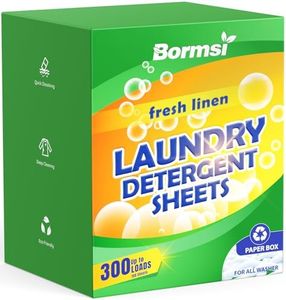Laundry Detergent Sheets Fresh Scent 300 Loads No Plastic Jug, Home Laundry Sheets for Family150 Count