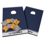 Triumph All-Weather Aluminum 2x3 Cornhole Set - Includes 2 Boards, 8 Cornhole Bags, and Travel Case,Blue