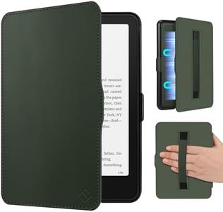 Fintie Case for All-New 7" Kindle Paperwhite (12th Generation, 2024) and Kindle Colorsoft - Lightweight Slim Shell Cover with Hand Strap Auto Sleep/Wake, Alpine Green