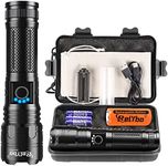 Relybo Flashlights High Lumens Rechargeable, LED Flashlight Super Bright 250000 Lumens XHP70.2, High Power Tactical Flashlight Powerful, Handheld Flash Light for Camping, Hiking, Emergency