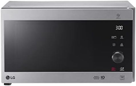 LG MH6565CPS Freestanding NeoChef™ Microwave Oven, 25L Capacity, 1000W Power, 476 x 387 x 272mm (W x D x H), One Body Tempered Glass, Panel Touch, Stainless Steel
