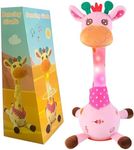 Emoin Dancing Talking Giraffe Toy for Baby Toddler, Dancing Giraffe Toy Singing Mimicking Recording Repeating What You Say with LED English Sing for Boys Girls Gift, 15 Second Recorde