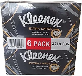 Kleenex Extra Large Facial Tissue for Men 2ply 90 Sheets, Pack of 6