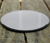 The Home Fusion Company 12 x 12CM Round Bevelled Edged Mirror Candle Cake Plate Wedding Centre Piece, 8720175