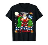 Merry Scotland Christmas Funny Santa Proud Scottish Flag T-Shirt