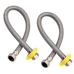 connecting pipe Ennius washbasin pipe stainless steel pipe best pipes - connection pipe for geyser | best wash basin pipe drain hose - water wash pipe best for wash basin fittings (Pack of 2, 30 inch)