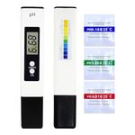 Sakrai™ Digital Water PH Meter 0.01 PH High Accuracy Water Quality purity Tester with 0-14 PH Measurement Range for Drinking, Pool Labs, Agriculture, Fishtank Aquarium Water PH Tester (Yellow/white)