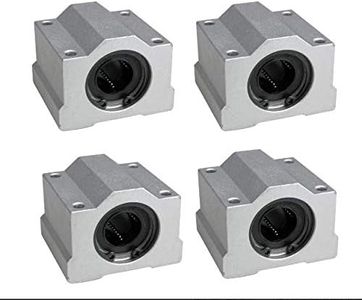 4pcs SC16UU Linear Motion Ball Bearing Slide Block, Linear Ball Bearing Slider Slide Bushing for Replacement CNC,Aluminum Block SC16UU Bearing Slide Block Linear Guide Rail bearings