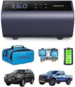 YANTU Dual Cylinder Tire Inflator Portable Air Compressor with 8.3-Inch Large Digital Screen,12V Cordless/Battery Powered Car Air Pump for Car Tires，Electric Auto Shut Off for Truck/Bike/Pickup/Moto