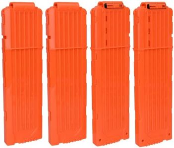 lififun 4 Pack 18-Dart Quick Reload Clip Magazine for Nerf N-Strike Elite Series (Orange)