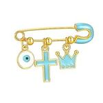 QMEXINS 18K Gold Plated Baby Evil E