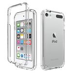 COTDINFOR Cover for iPod Touch 7 Case Clear Crystal Non Yellowing Heavy Duty Soft TPU Dual Layer Bumper Rugged Full-Body Protective Shockproof Clear Case for iPod Touch 7 / Touch 6 / Touch 5 Clear