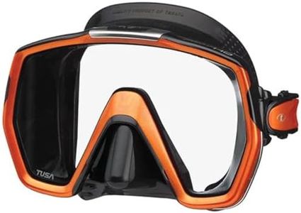 Tusa Freedom HD Diving snorkeling Mask, black/orange (Orange/Black)