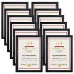 Giftgarden 12 Pack A4 photo Frames, Black A4 Picture Frame Certificate Frames for Wall Hanging and Tabletop Display