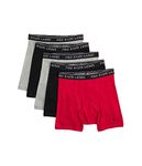 POLO RALPH LAUREN P5 Classic Fit Cotton Boxer Briefs, 2 Andover Heather/Rl2000 Red/2 Polo Black, S