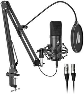 MAONO USB XLR Condenser Microphone: PC Computer Podcast Cardioid Metal Mic Kit with Software for Recording, Studio, Singing, YouTube (A04 Gen2+XLR Cable)