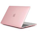 TECOOL Case Compatible with MacBook Pro 13 Inch, M2 M1 A2338 A2289 A2251 A2159 A1989 A1706, 2016-2022 with Touch Bar, Slim Plastic Hard Shell Cover, Glossy Finish, Crystal Fuchsia