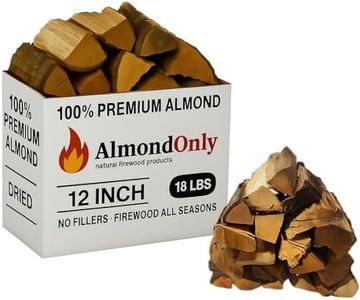 Almond Wood 12" Pizza Oven Wood - 100% Roasted Almond Hardwood Logs for Brick and Fire Pizza Oven, BBQ Grills, Smokers - Longer and Hotter Burn - Ideal for Solo XL Stoves, and More! (18 lbs)