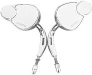 Harley Split Vision Mirrors/Rearview Mirrors Fits for Harley Davidson Touring Road King Street Electra Glide Ultra Classic FLHTCU Fat Boy Sport Glide XG750 XG500 Sportster（Chrome ）