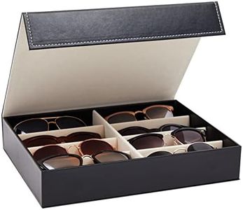 Juvale 8 Slot Sunglasses Organizer Storage, Eyeglasses Holder for Home Multiple Glasses Display Case (12.7x9.8 in)