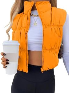 SySea Women's Crop Puffer Vest Zip Up Sleeveless Outerwear Padded Coat