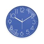 Amazon Brand - Solimo Plastic Analog Wall Clock, Quartz Movement, Silent Sweep, Modern Embossed, Easy-to-Read Time Indicator (30 Cm X 30 Cm, Turquoise Blue)