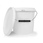 Elixir Gardens Strong Heavy Duty White Multi-Purpose Plastic Storage Containers Tubs Buckets with Lids | Available sizes 0.5, 1, 5, 10, 15, 25, 30 Litre| 5.0 Litre x 1