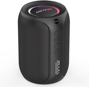 ZEALOT Cassa Bluetooth, Altoparlante Portatile, Outdoor, Bluetooth 5.0, Impermeabile, Stereo Rumoroso, Bassi Incredibili, 1500 Minuti Tempo di gioco con AUX/TF/USB per viaggi a casa (15W Nero)