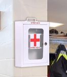 SPYLOCK Emergency Medical Box/First Aid Box/Wall Mount/ (White) Pack of 1.