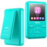 Clip MP3 Player with Bluetooth 5.0, Oilsky 32GB Portable Hi-Fi Sound Music Player, Wearable Sport MP3 Player with Earphones, FM Radio, Pedometer, Voice Recorder, Easy Control, Max 128GB TF Card Expand