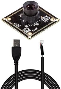 Arducam 100fps Global Shutter Color USB Camera Board, 1MP OV9782 UVC Webcam Module with Low Distortion M12 Lens Without Microphones