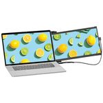 Mobile Pixels New Duex Max DS 14.1'' FHD 1080p Laptop Screen Extender, USB Type-C/HDMI Ports, Portable Monitor for 14'' to 17 Inch Laptops, Compatible with macOS/Windows/Apple/Android/Switch(Black)