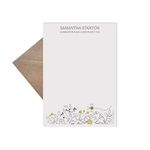 Personalised Adult Letter Writing Set - Bee Design (20 Sheets Of Paper And 20 Kraft Envelopes)