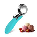 OTVAFAVA Ice Cream Scoop, Large Cookie Scoop with Ergonomic Soft Grip Handle, Heavy Duty Multifunctional Baking Scooper for Sundaes, Cupcake, Dough, Protein Balls and Meatballs (Lake Blue, 1)