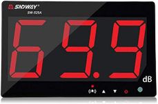 SNDWAY SW-525A 30-130dB Digital Sound Level Meter with Large LCD Display Noise Meter Decibel Wall Mounted Hanging (525A)