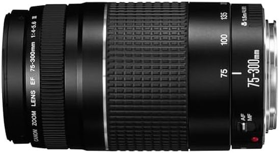Canon RF 75-300mm f/4-5.6 Compact Telephoto Zoom Lens for RF Mount - Full Frame APS-C Compatible (Black)