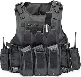 BOMTURN Tactical Airsoft Vest Upgrade Adjustable Modular Paintball Vest Outdoor Fit Adult
